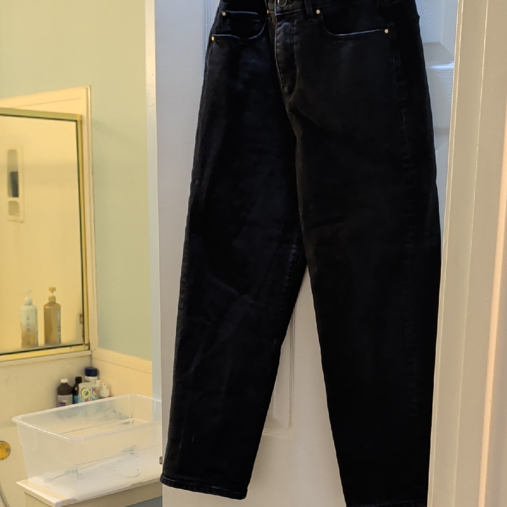 Ann Taylor Black Denim High-Rise Jeans